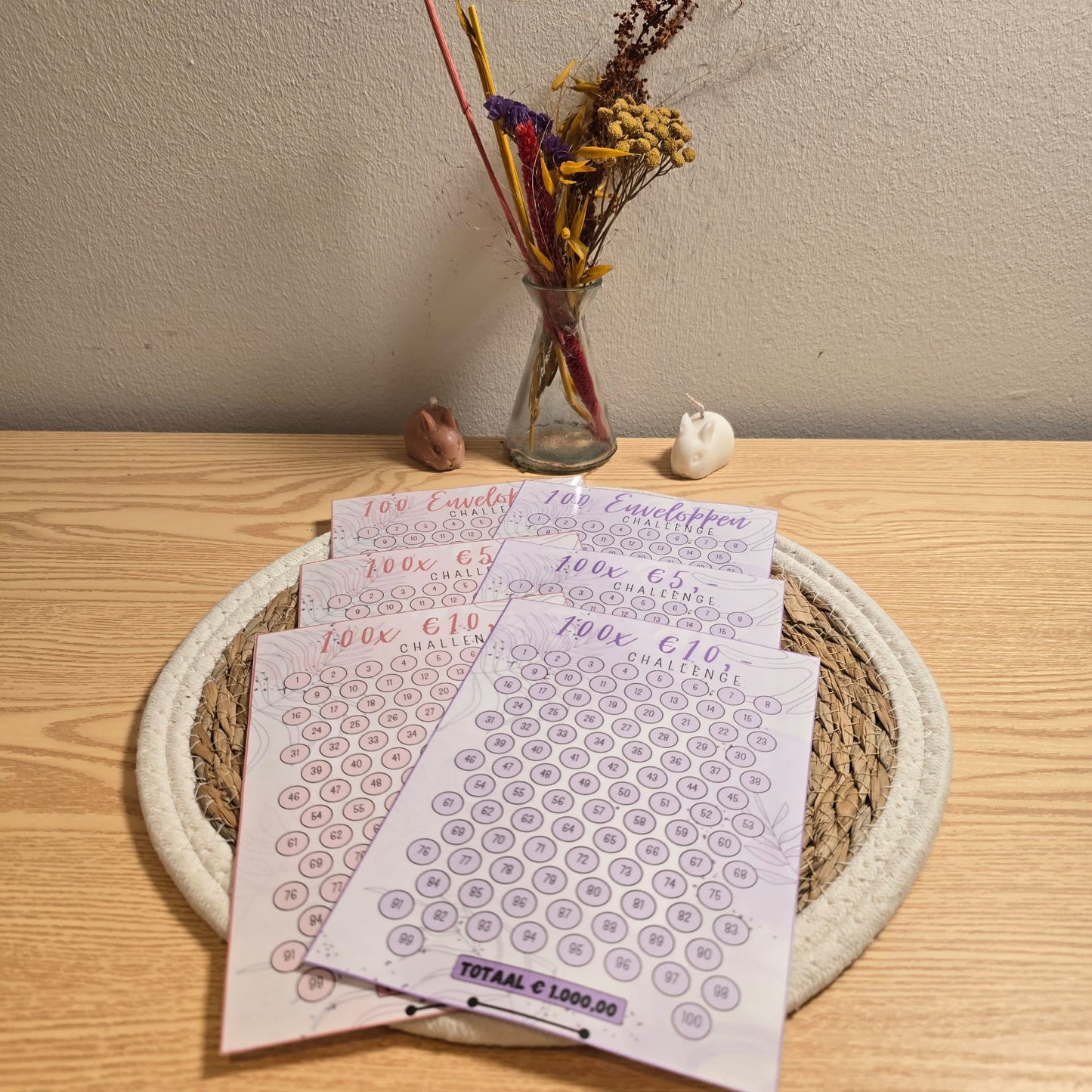 100 Enveloppen challenge A5 (insteekmapje)