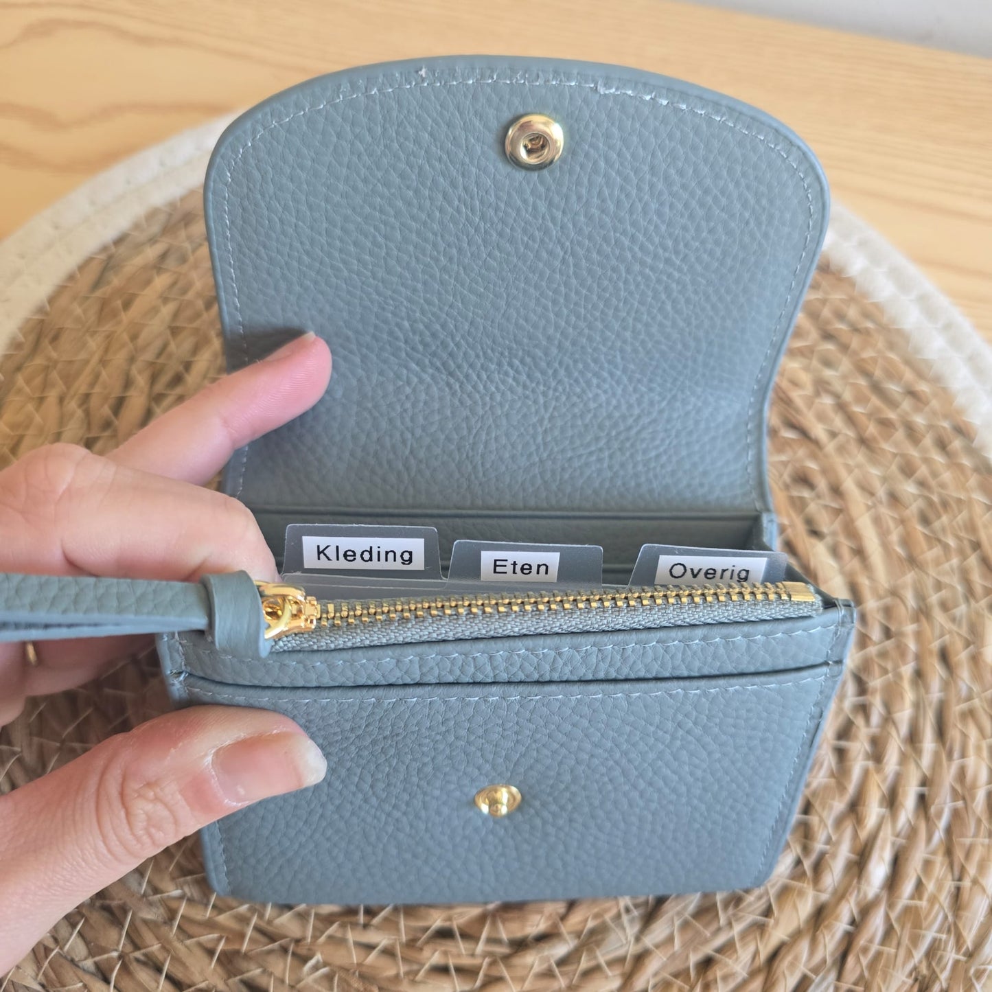 Travel portemonnee leer