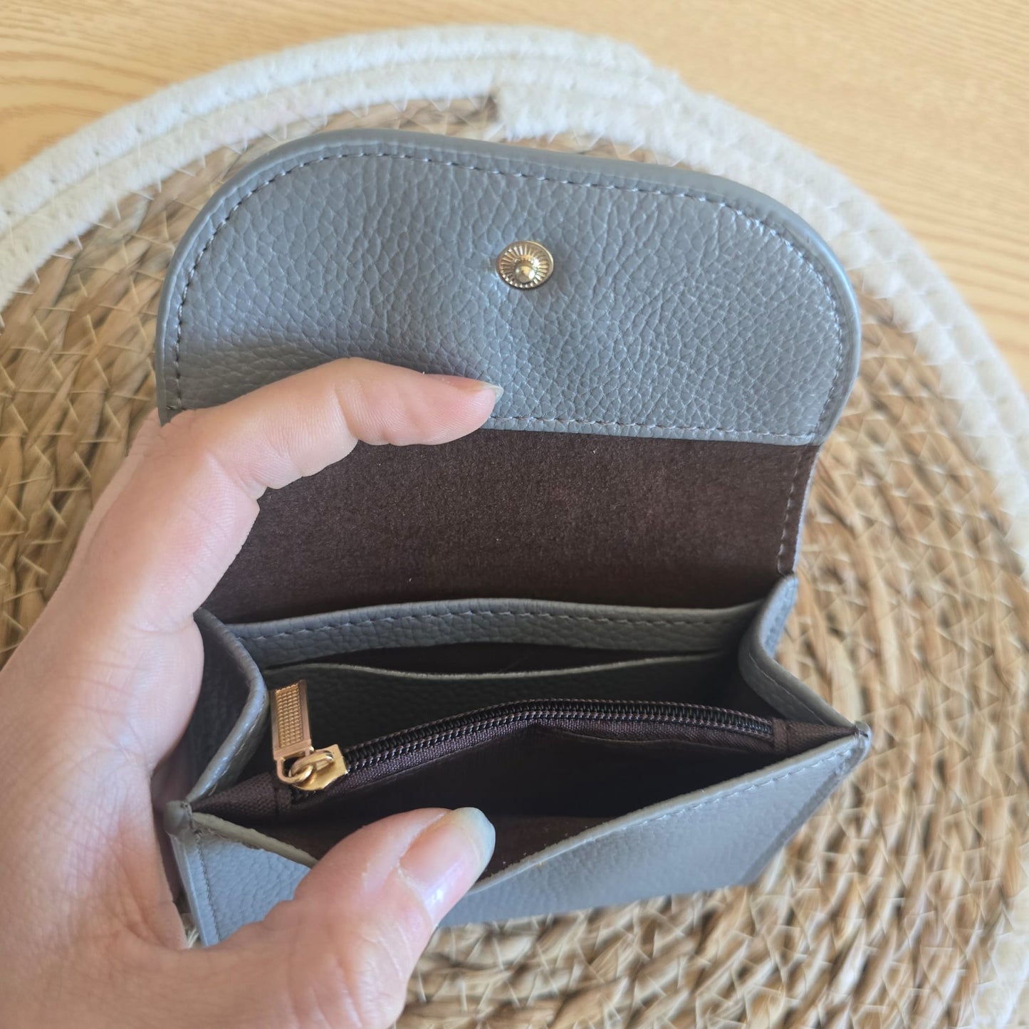 Travel portemonnee vegan leer